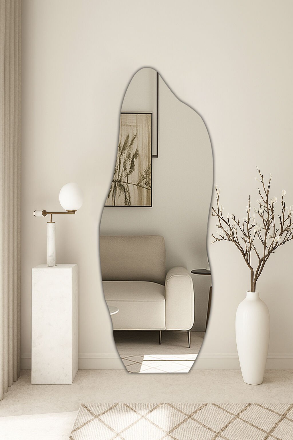 Düz Asimetrik Boy Aynası Nova