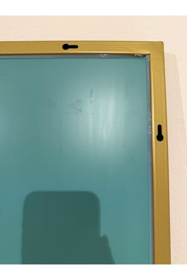 Modern Eskitme Metal Çerçeveli Dikdörtgen Ayna - 80x180