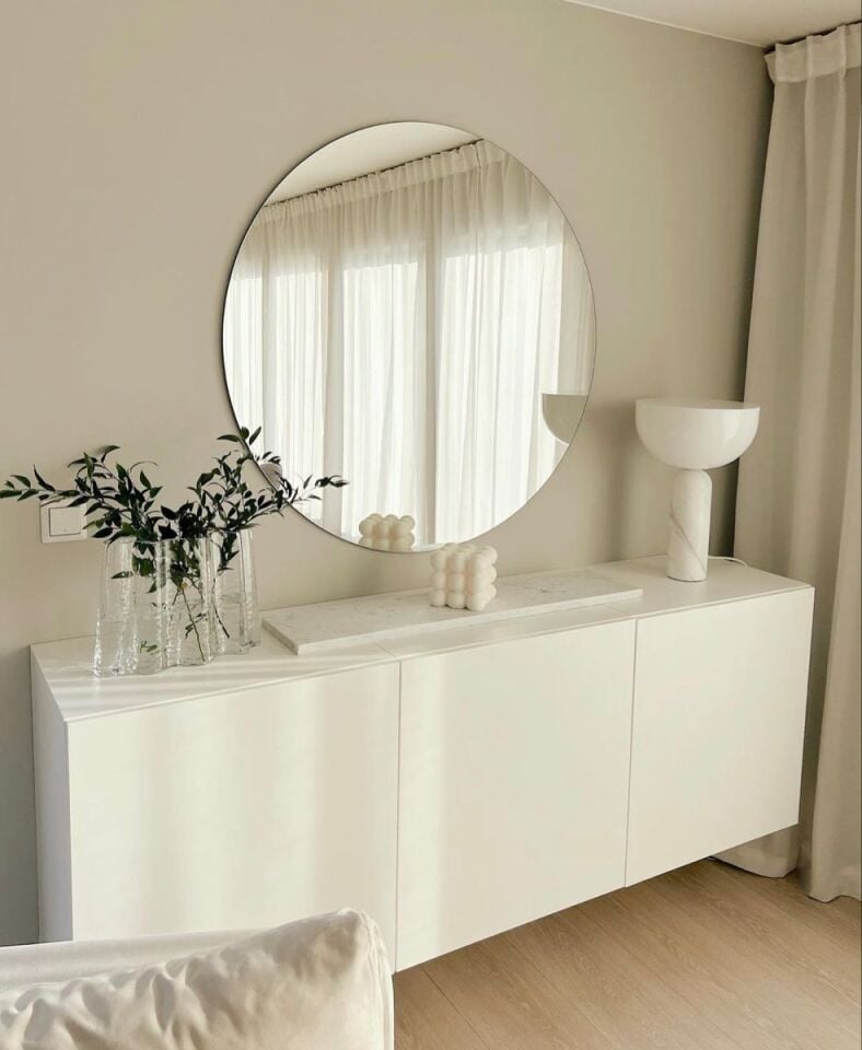 70 Cm Çerçevesiz Yuvarlak Ayna