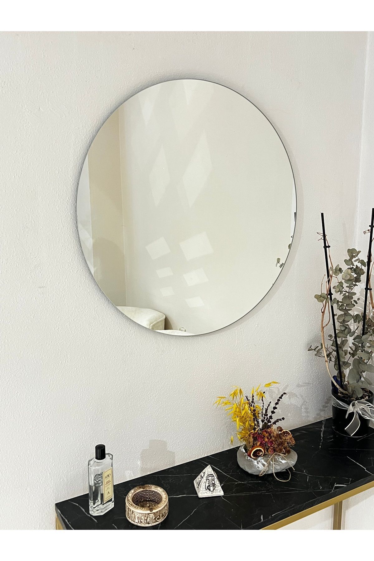 80 Cm Çerçevesiz Yuvarlak Ayna