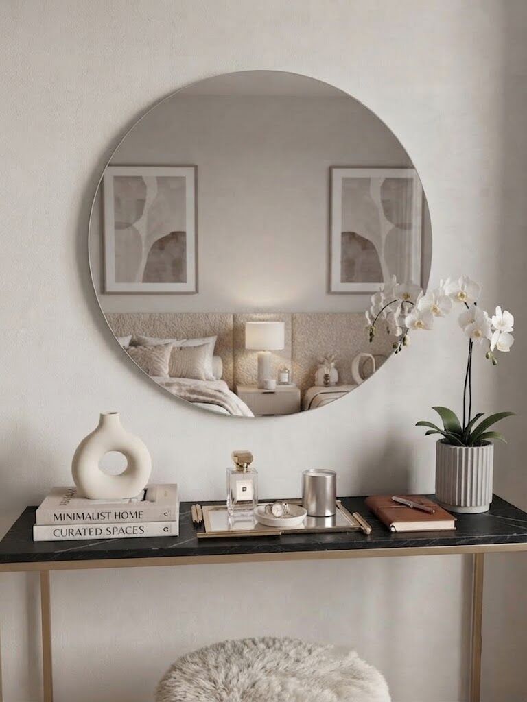 Çerçevesiz Yuvarlak Ayna 80 cm