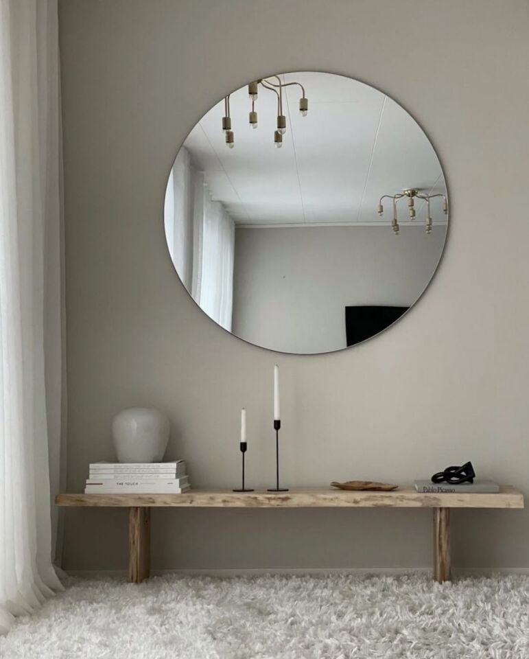 80 Cm Çerçevesiz Yuvarlak Ayna