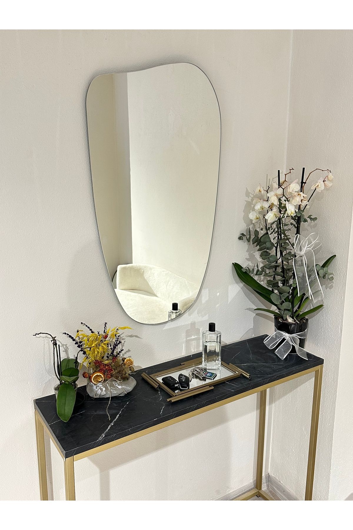 Asimetrik Çerçevesiz Ayna 50x90cm