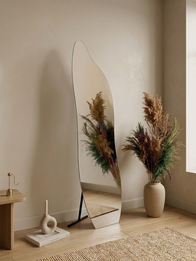 Ayaklı Asimetrik Boy Aynası 50x160 cm