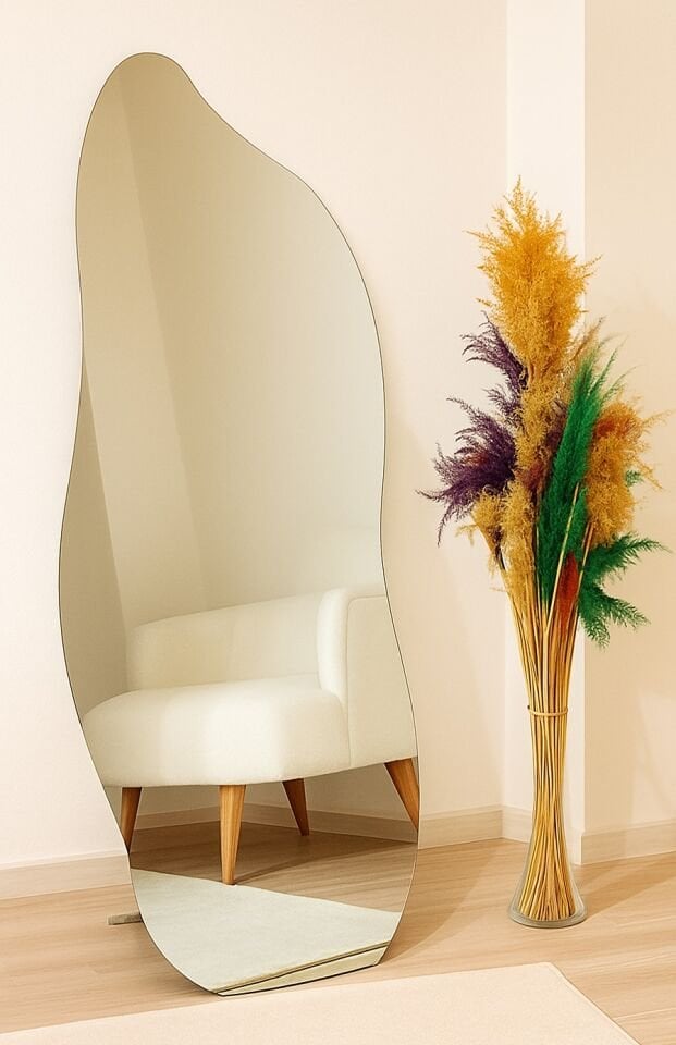 Asimetrik Ayaklı Boy Aynası 50x160 cm