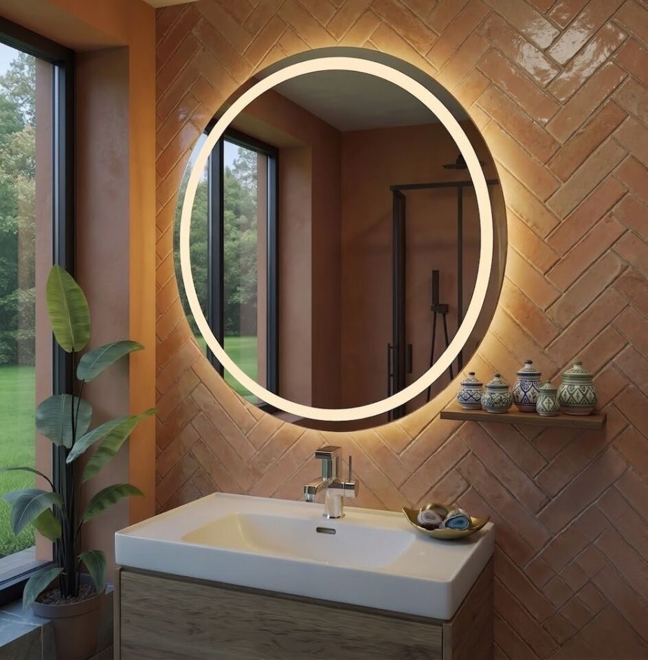 Ledli Kumandalı Banyo Aynası 80 cm